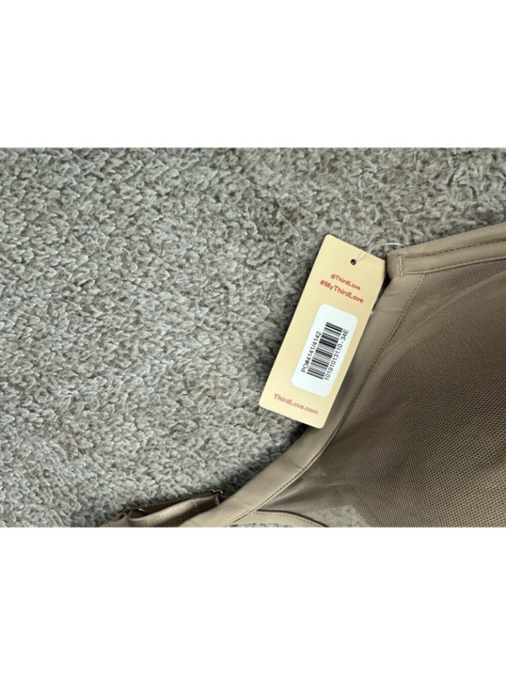 Third Love 34E Bra Tan 24/7 Classic Uplift Plunge Underwire Back Closure NEW - Picture 5 of 12